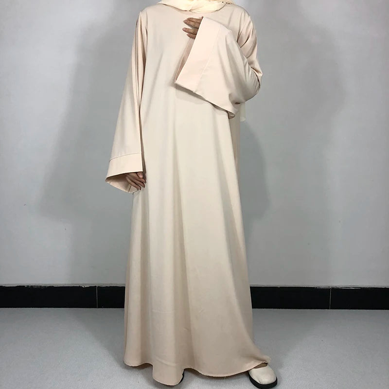 15 Colors Basic Plain Nida Abaya With Free Belt High Quality Muslim Women Modest Simple Dress EID Ramadan Islamic Clothing