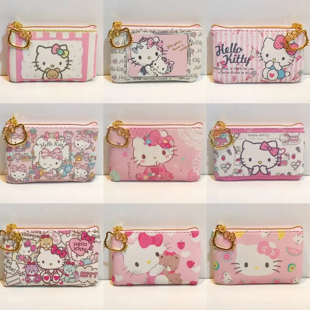 Hello Kitty Cartoon Coin Pouch Purse Sanrio Creative Small Wallet Wholesale My Melody Bags girls purse Kawaii Wallet Kid Purses