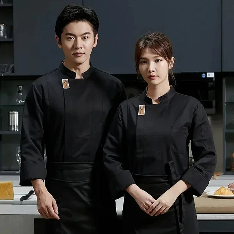 Professional Chef Work Clothes Catering Cooking Clothes Tops Restaurant Uniform Kitchen Shirt Hotel Cook Jacket Waiter Overalls