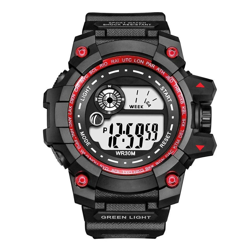 YIKAZE Men's Sport Watch Stopwatch Count Down Multifuction Men Digital Watches Waterproof Outdoor Military Clock Gift Watch