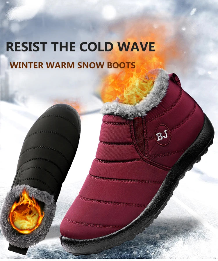 Boots Men Snow Outdoor Mens Fur Shoes Men's Winter Boots Hiking Ankle Boots Waterproof Men Shoes Work Shoes Footwear