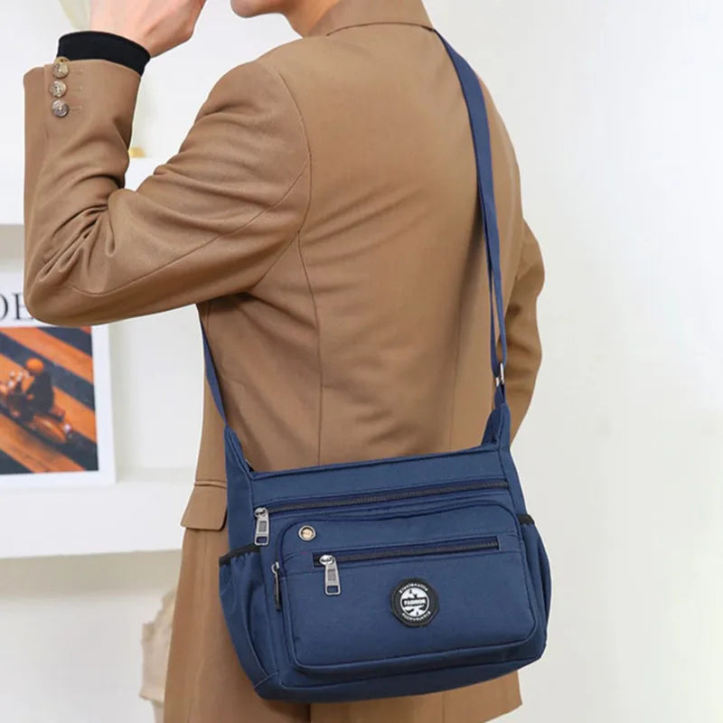 2024 Men's Messenger Bag Crossbody Shoulder Bags Men Small Sling Pack For Work Business Waterproof Oxford Packs Satchel Purse