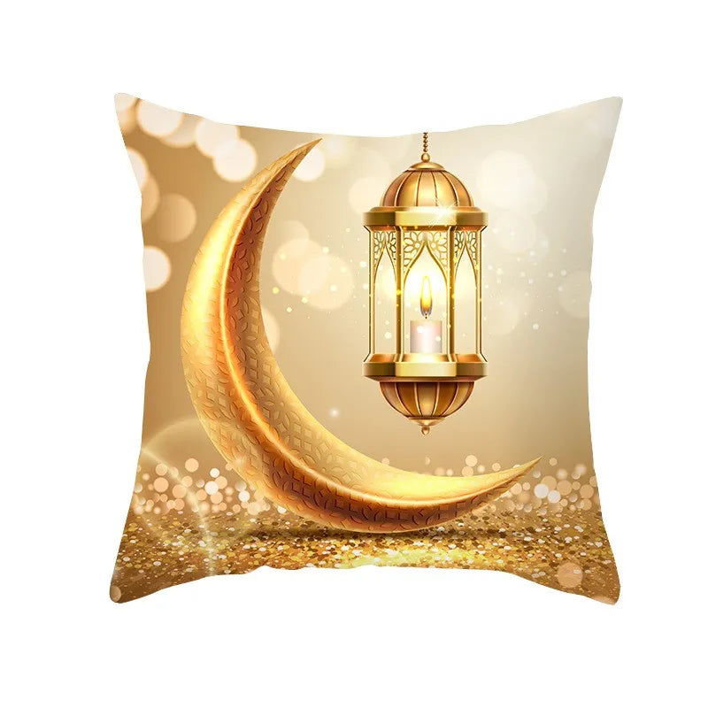 Eid Mubarak Cushion Cover Pillow Case Ramadan Kareem Decoration For Home 2025 Muslim Islam Party Decor Gift Eid Al Adha Supplies