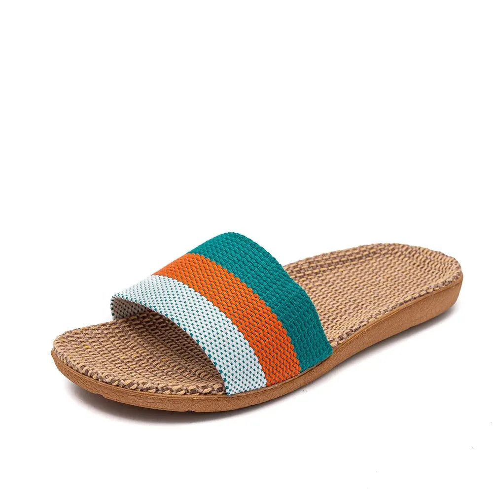 Summer Linen Women'S Slippers Flat Sandals Home Color EVA Lightweight Shoes For Women Casual Slippers Free Shipping