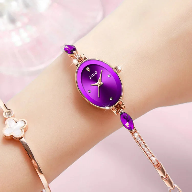 UTHAI Women Watch Brand Advanced Ladies Fashion Light Luxury Crystal Inlaid Diamond Waterproof Female Quartz Bracelet Watches