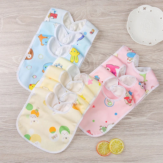 5PCS Baby Bibs Cotton Waterproof Bib Children Feeding Clothes Protection Kids Toddler Scarf for Newborns Boys Girls Accessories