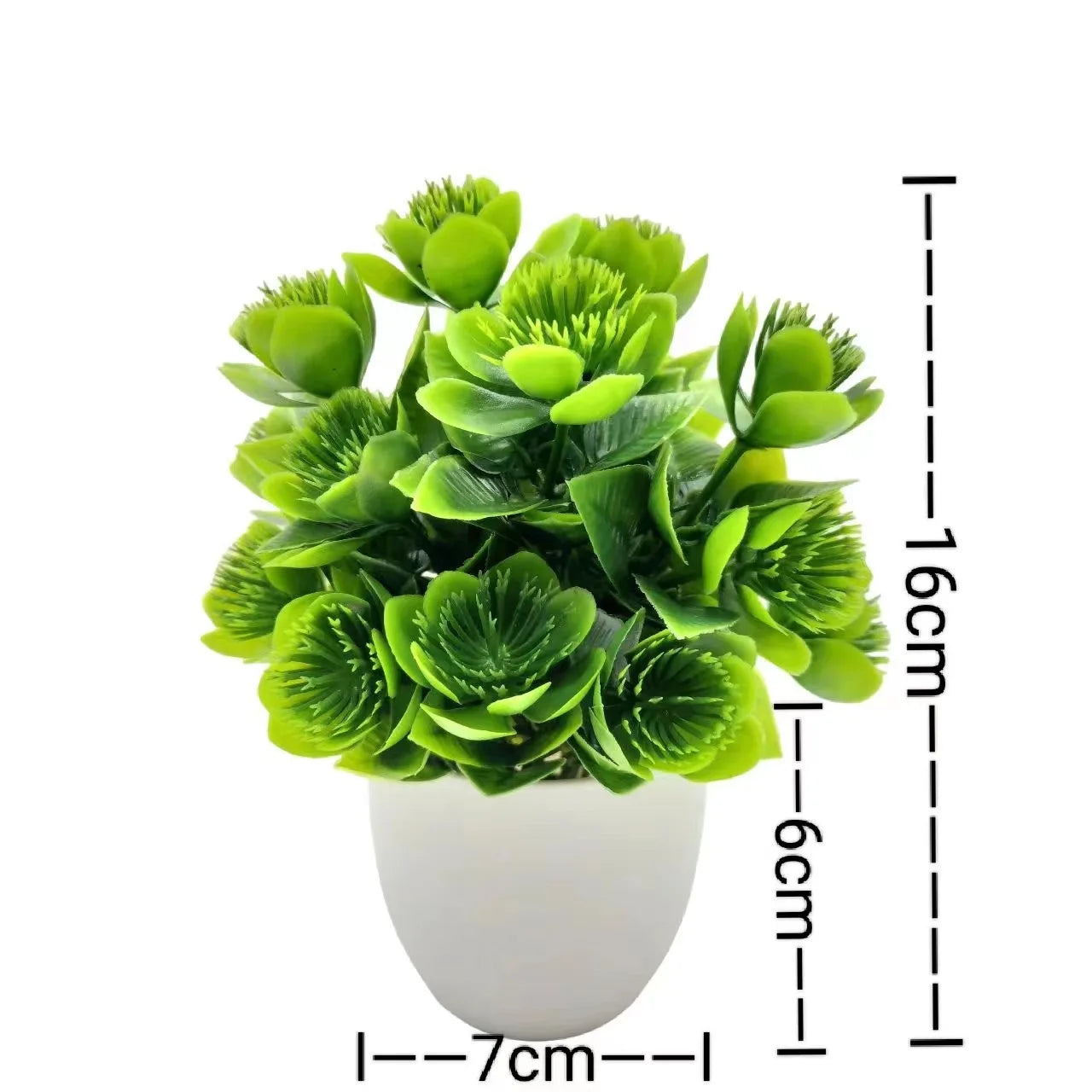 1pc Artificial Plants with Plastics Pots Perfect Greenery for Home DecorationsOffice Desk Living Room and Bedroom Decoration