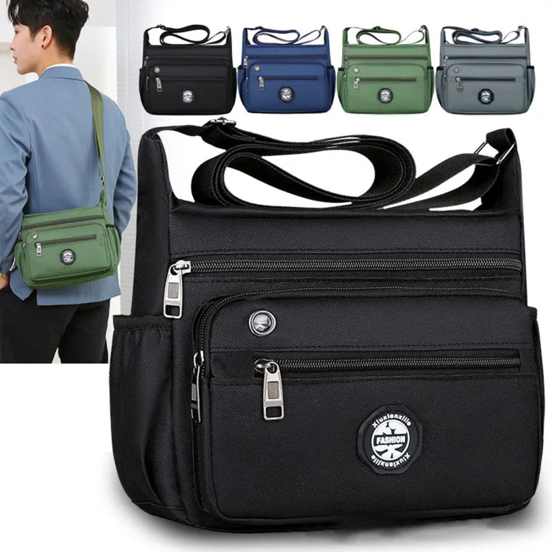 2024 Men's Messenger Bag Crossbody Shoulder Bags Men Small Sling Pack For Work Business Waterproof Oxford Packs Satchel Purse