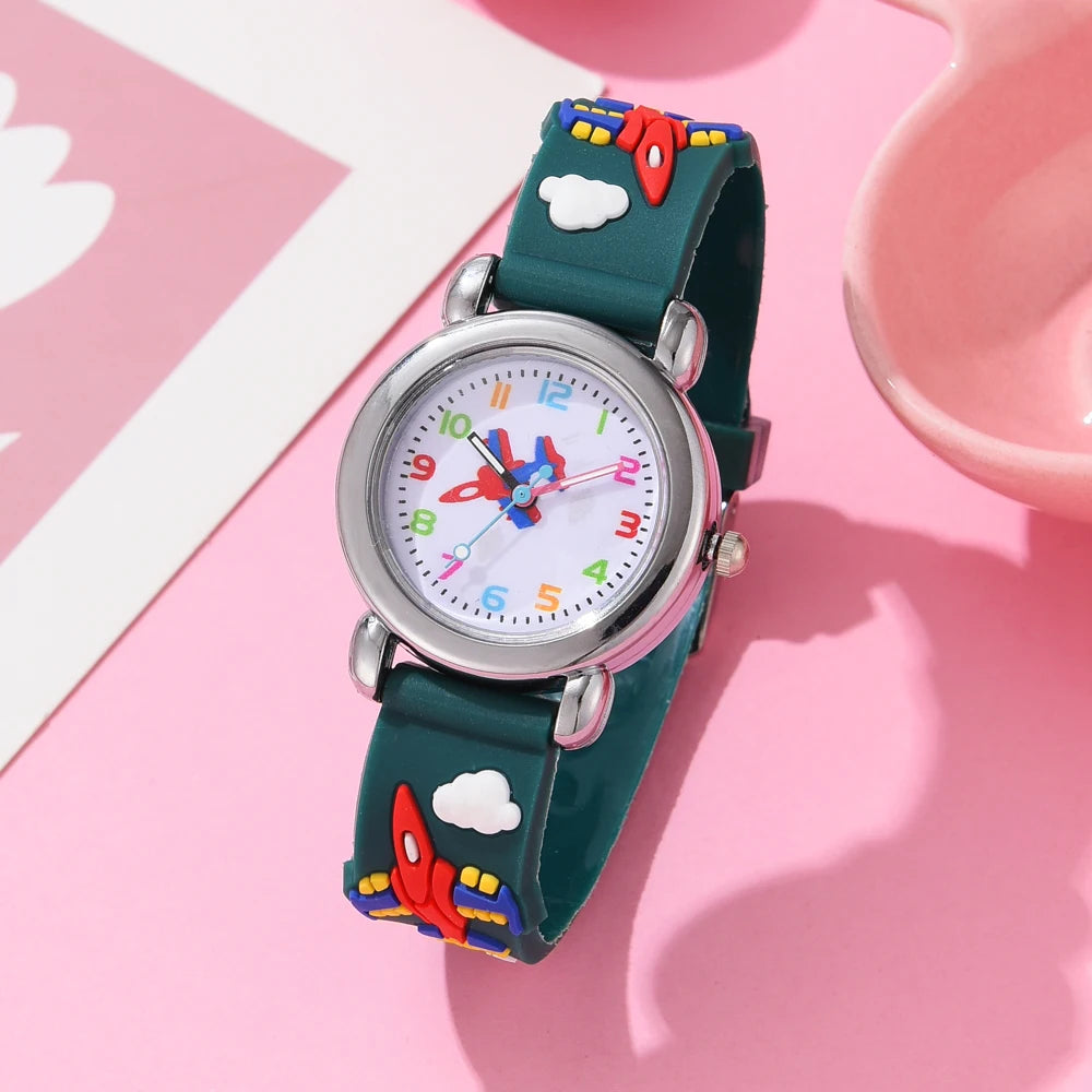 Fashion Children Watches Silicone Quartz Wristwatch Birthday Gift Kid Girl Boy Study Time Girl Watch Reloj