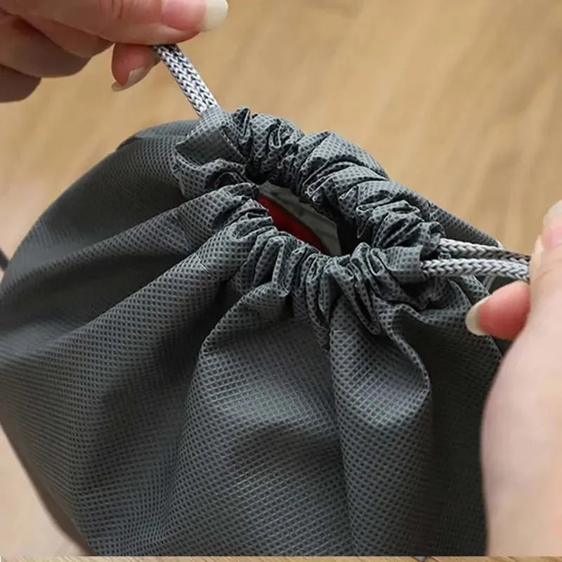 10PCS Portable Shoe Storage Drawstring Eco Storage Bag for Sundries Travel Makeup Bag Waterproof Transparent Plastic Storage Bag