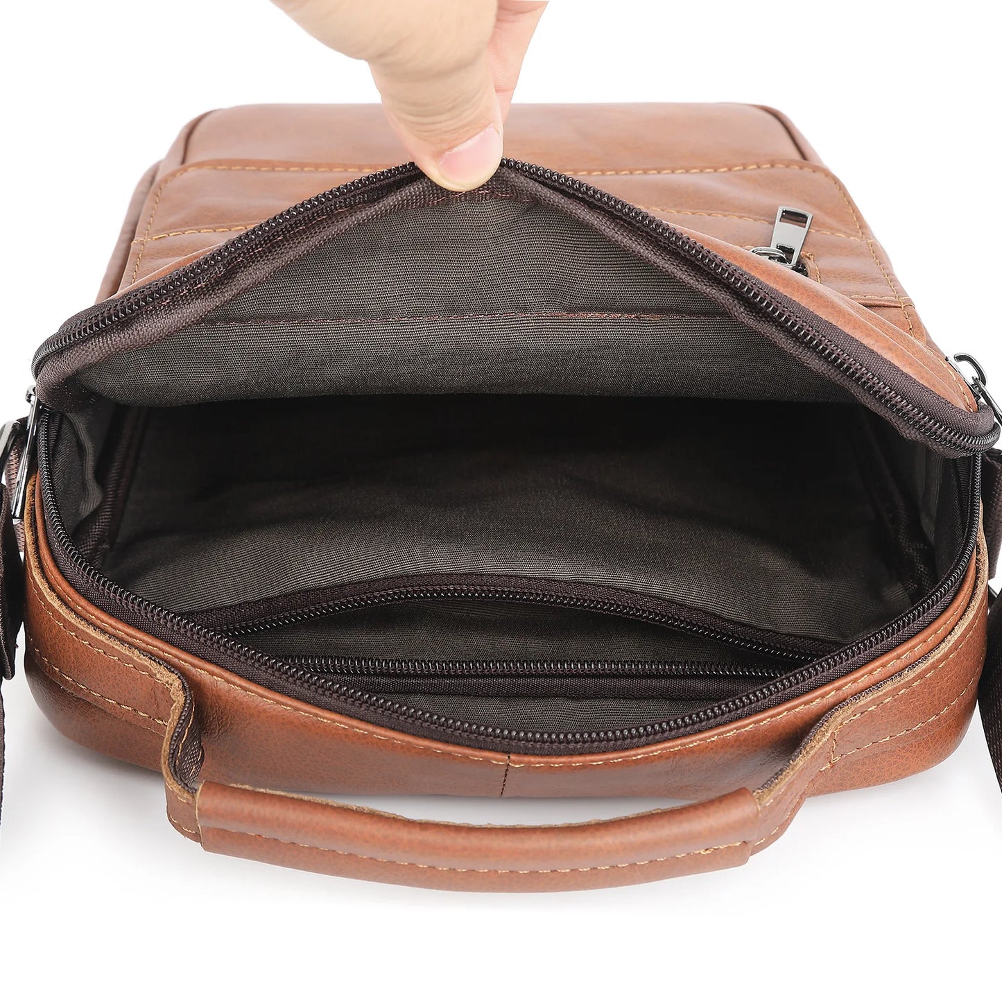 Genuine Leather Men Shoulder Bag Vintage Crossbody Bag For Men