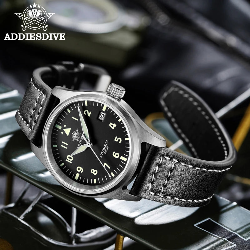 ADDIESDIVE Watches For Men C3 Super Luminous 20Bar Waterproof NH35A 316L Stainless Reloj Hombre Automatic Mechanical Watch