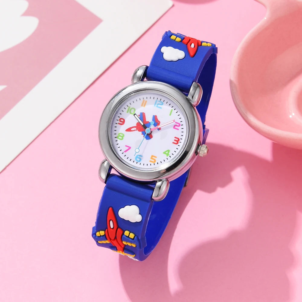 Fashion Children Watches Silicone Quartz Wristwatch Birthday Gift Kid Girl Boy Study Time Girl Watch Reloj