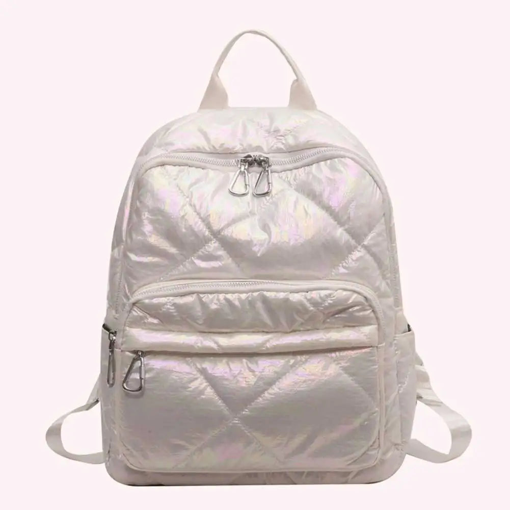 Luxury 2023 Summer Trend Women Backpack Pearl Cotton Bag Pack Travel Student Schoolbag Teen Girls Bookbag рюкзак женс Outdoor