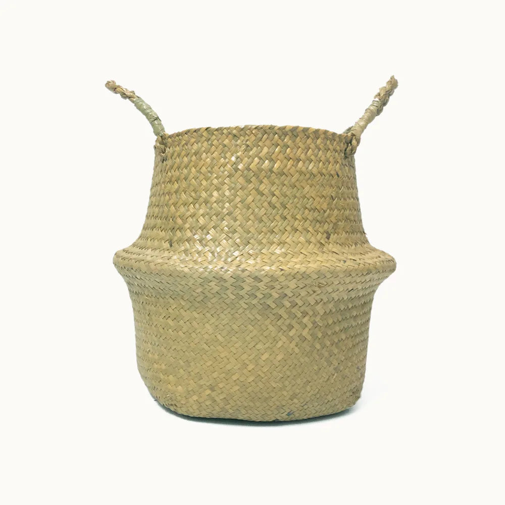 Storage Baskets Straw Wicker Rattan Hanging Flowerpot Seagrass Folding Laundry Baskets Garden Plant Basket Home Decor Pastoral