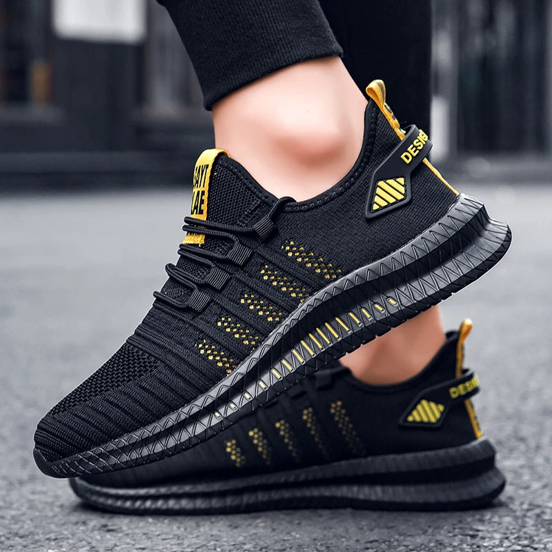 Breathable Men's Casual Sneakers Lightweight Outdoor Men Sneakers Anti-slip Flexible Male Running Shoes Comfortable Tennis 2024