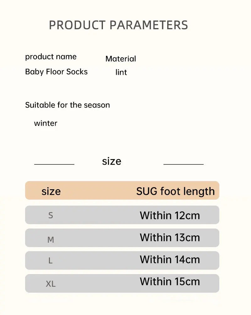 Non-slip Baby Floor Socks Cute Rabbit Pattern Newborn Winter Warm Slipper with Soft Sole Infant Toddler Walking Socks Shoe