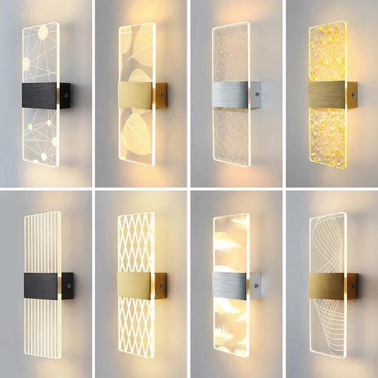 Indoor Acrylic Wall Lamp 6W Modern LED Wall Light Nordic Sconce Lamps Balcony Aisle Bedside Lights For Home Decoration AC85-265V