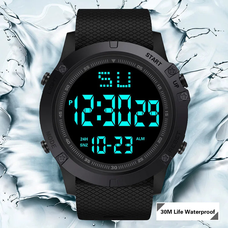 Y08 Men Sports Watch Multifunction Military Men's Sports Watch Waterproof Luminous LED Digital Electronic Wristwatch for Kid