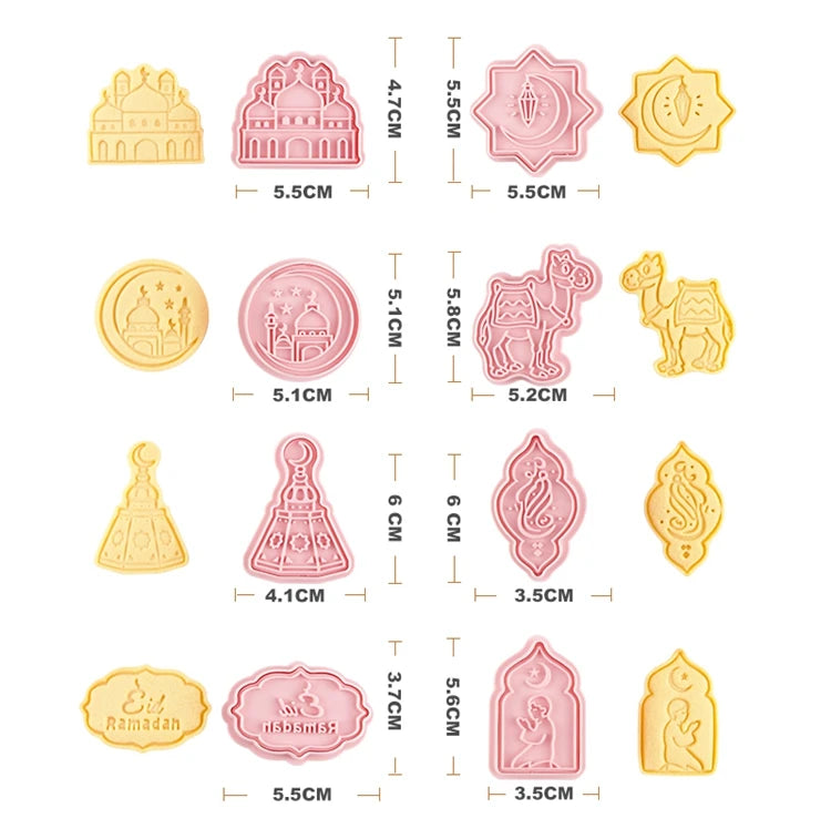 Eid Mubarak Biscuit Mold Cookie Cutters DIY Cake Baking Tools Islamic Muslim Party Decor Ramadan Decor for Home 2025 Al Adha