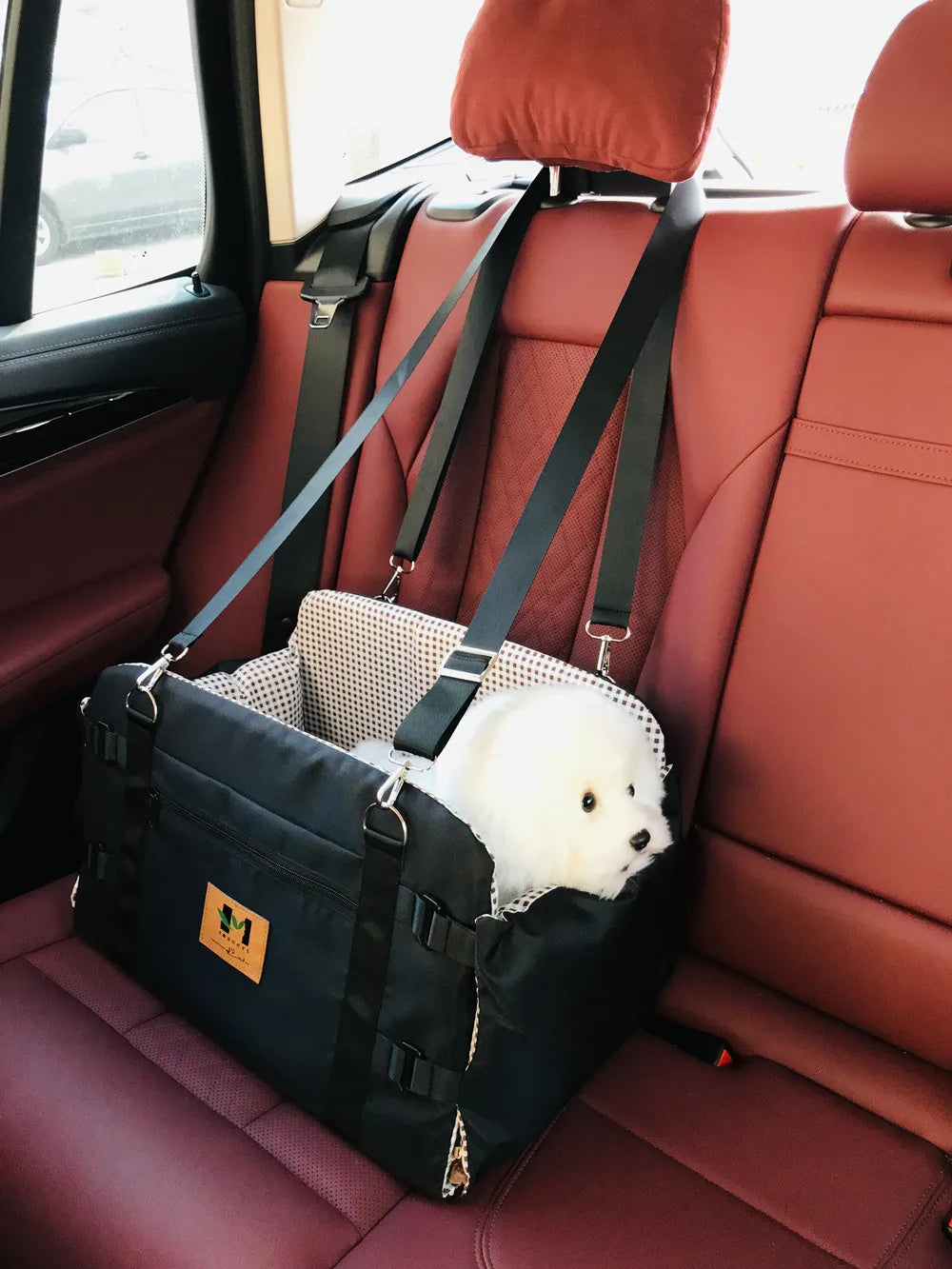 Dog Car Seat for Medium Dogs, Anti-Slip Dog Booster Car Seat Large cats Medium Dog Carrier Shoulder carrying Safety Travel Bag