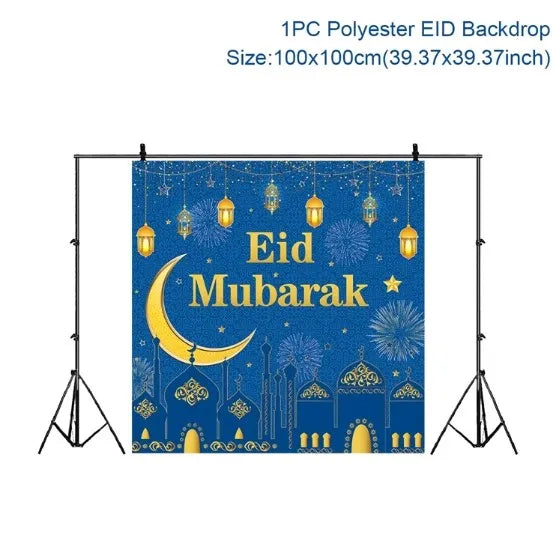 Ramadan Kareem Backdrop Eid Mubarak Background Photo Booth Ramadan Decoration For Home 2025 Islam Muslim Party Supplies