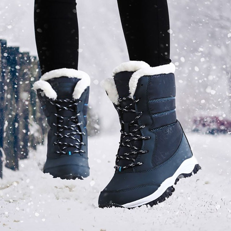 Snow Boots Women Platform Boots Non-slip Women Winter Shoes Fur Warm Ankle Boots for Women Wedges Waterproof Thigh High Boots