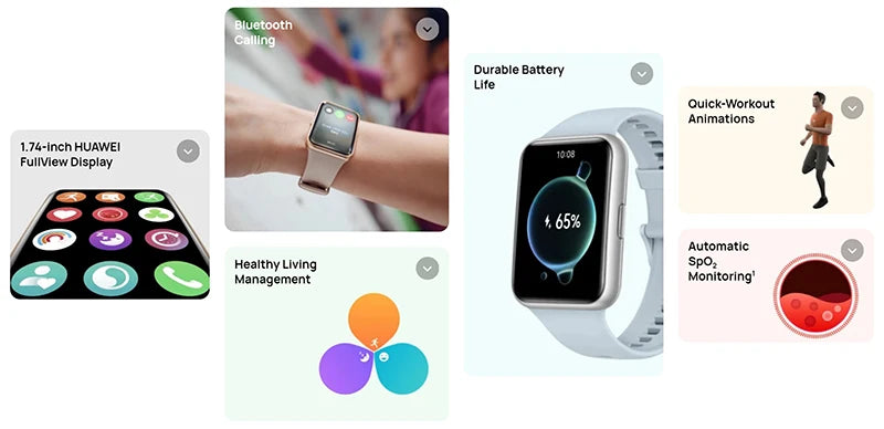 HUAWEI WATCH FIT 2 1.74-inch HUAWEl FullView Display l Bluetooth Calling l Healthy Living Management