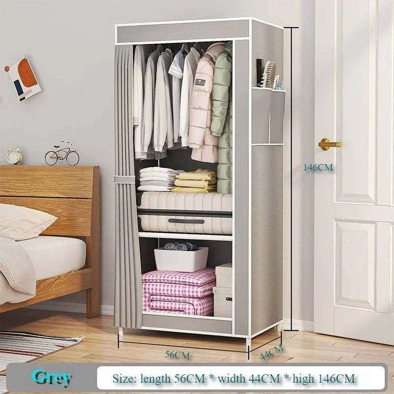 Household Multi-layer Wardrobe Rental Room Storage Wardrobes Single Person Economy Fabric Wardrobe Minimalism Fabric Wardrobes