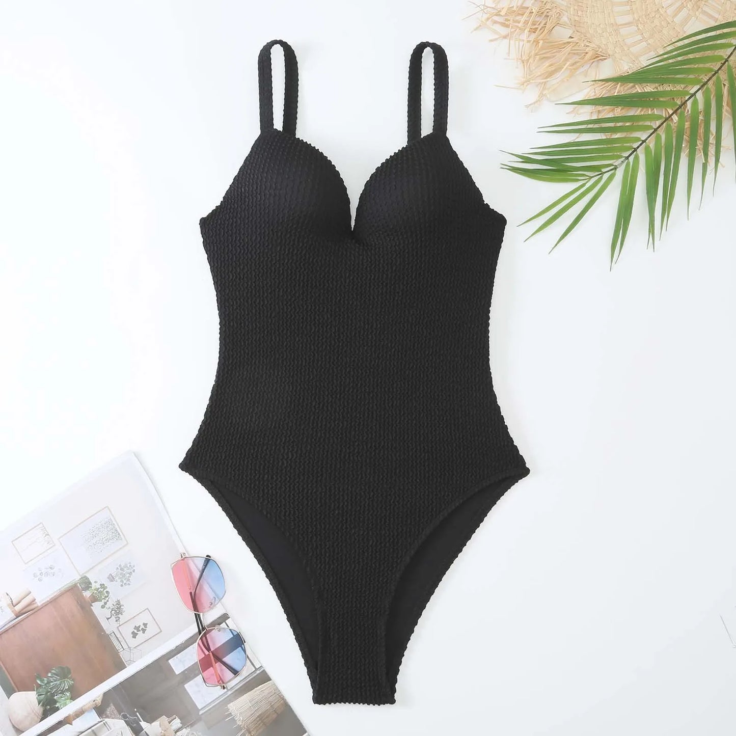 2023 Push Up Swimsuit Women One Piece Solid Swimwear Female Bodysuit Bathers Bathing Swimming Swim Suit Summer Beachwear