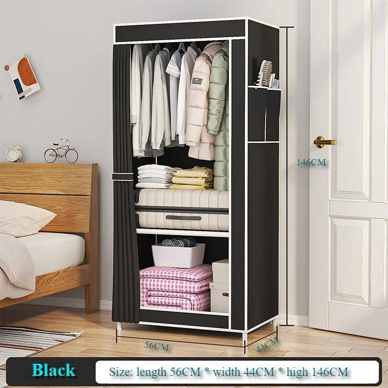 Household Multi-layer Wardrobe Rental Room Storage Wardrobes Single Person Economy Fabric Wardrobe Minimalism Fabric Wardrobes