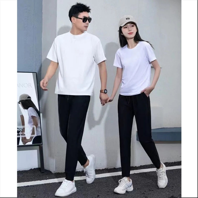 Couple Ice Silk Pants Breathable Casual Thin Water Proof Outdoor Sports Pants Sun Protection Ultra-Thin Cooling Loose Trousers