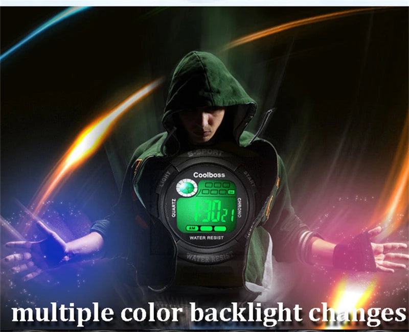 Electronic Watch For Boys Girls Children Luminous Dial Military Sport Watches for Kids Waterproof Multi-function Digital Watch