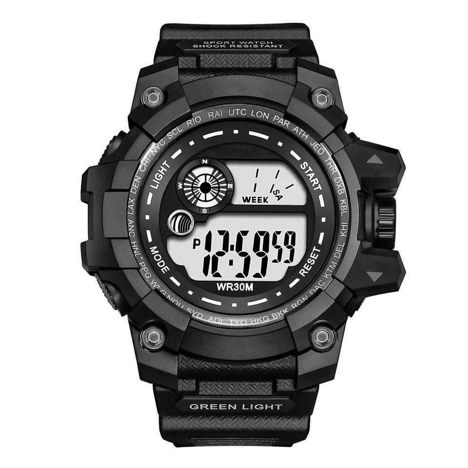 YIKAZE Men's Sport Watch Stopwatch Count Down Multifuction Men Digital Watches Waterproof Outdoor Military Clock Gift Watch