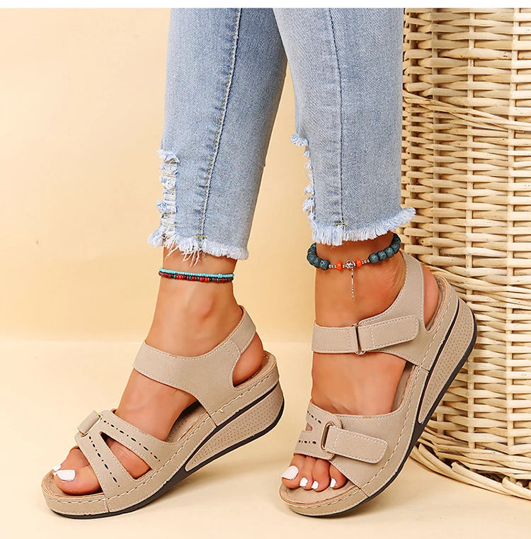 2024 Women Sandals Summer Shoes Open Toe Shoes Woman Plus Size Women Shoe Wedge Sandals Women Ladies Party Female Footwear