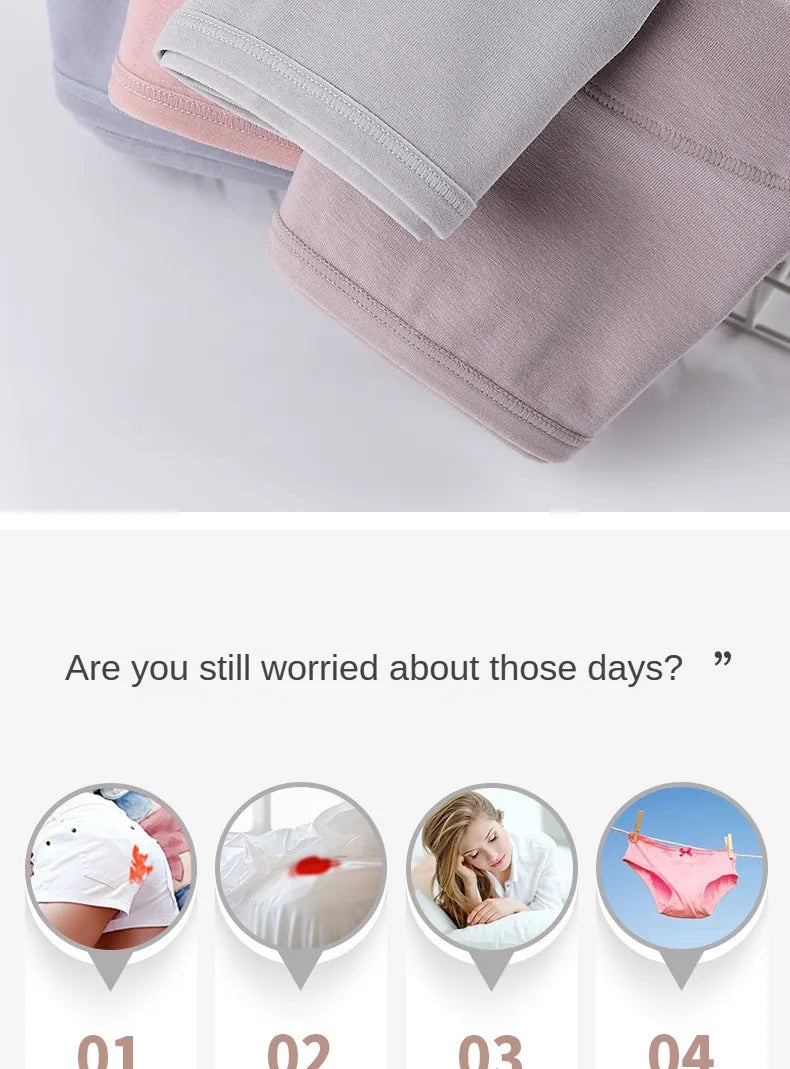 Women's menstrual briefs large flow postpartum water absorption leakproof briefs women's pure cotton menstrual briefs lingerie