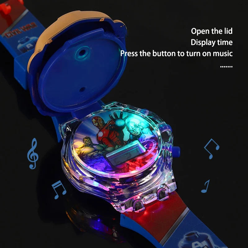 Lumens Cartoon Children's Watch Piece Colorful Flash With Waterproof