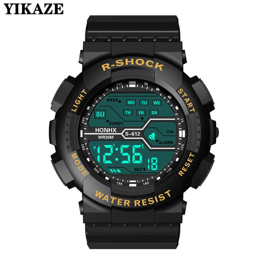 Outdoor Sport Men Watch Multifunction Large Screen LED Electronic Waterproof Luminous Military Digital Wristwatches Reloj Hombre