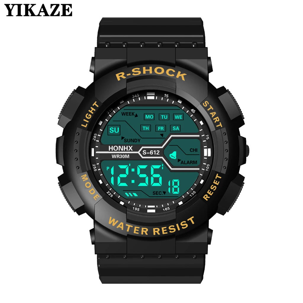 Outdoor Sport Men Watch Multifunction Large Screen LED Electronic Waterproof Luminous Military Digital Wristwatches Reloj Hombre