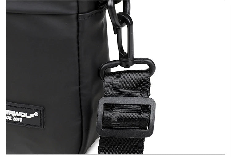 Simple Mini Men Crossbody Bag For Phone Side Bag Casual Waterproof PU Leather Shoulder Bag Business Small Messenger Sling Bags