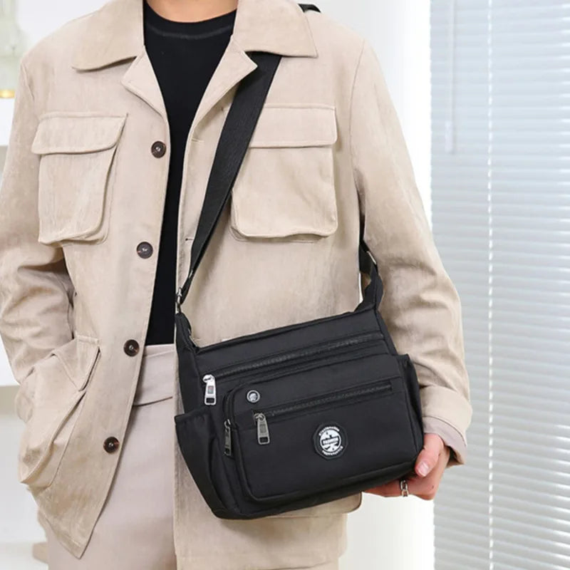 2024 Men's Messenger Bag Crossbody Shoulder Bags Men Small Sling Pack For Work Business Waterproof Oxford Packs Satchel Purse