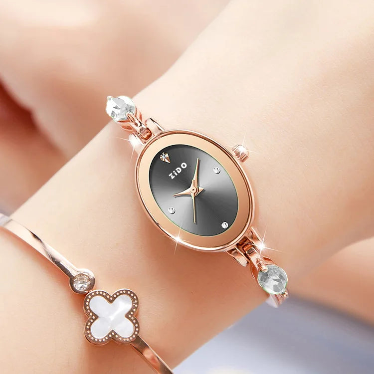 UTHAI Women Watch Brand Advanced Ladies Fashion Light Luxury Crystal Inlaid Diamond Waterproof Female Quartz Bracelet Watches