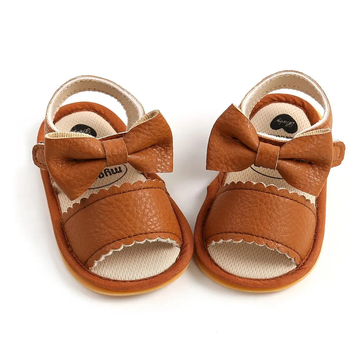 Meckior Summer Baby Shoes Toddler Flats Baby Sandals Soft Rubber Sole Anti-Slip Bowknot Crib First Walker Baby Boys Girls Shoes