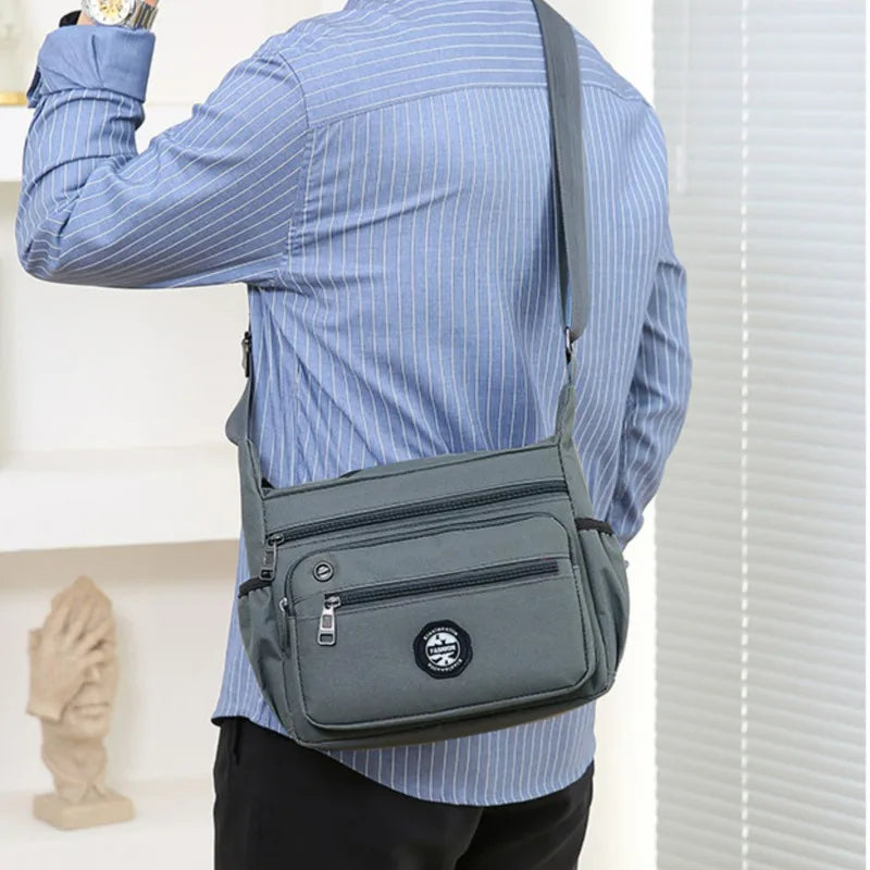 2024 Men's Messenger Bag Crossbody Shoulder Bags Men Small Sling Pack For Work Business Waterproof Oxford Packs Satchel Purse