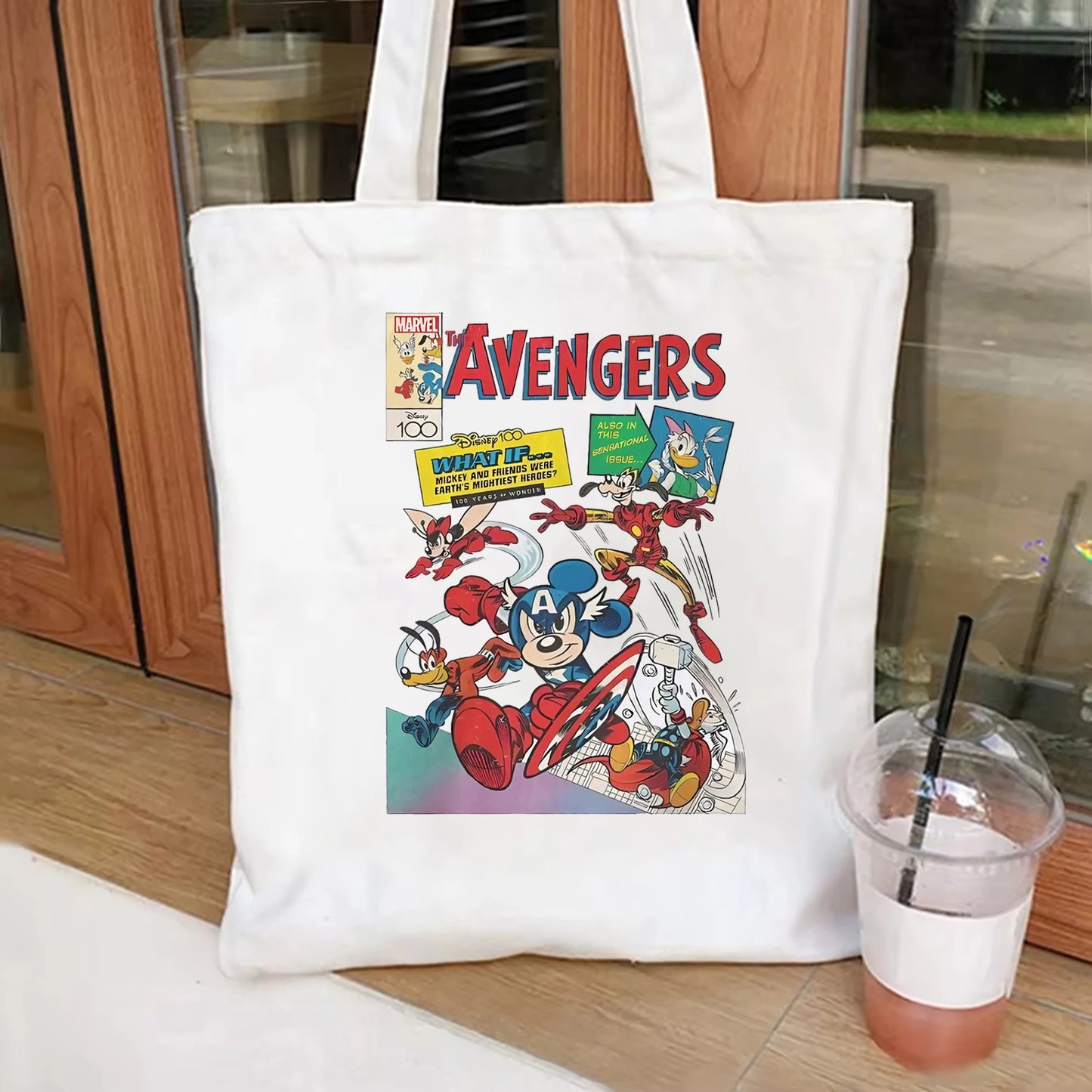 Disney Mickey Mouse FriendsN Marvel Canvas Bag Magic Kingdom Disneyland Family Vacation Holiday Gift Avengers Comics Book