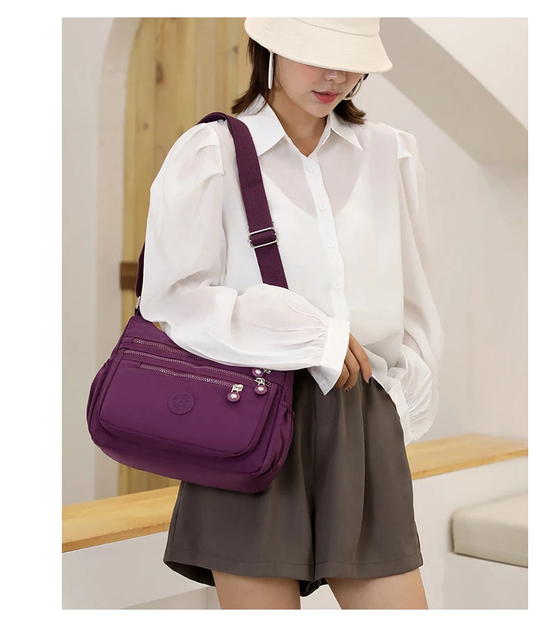 Shoulder Bag Crossbody Bag for Women Messenger Bags Waterproof Nylon Ladies Handbag