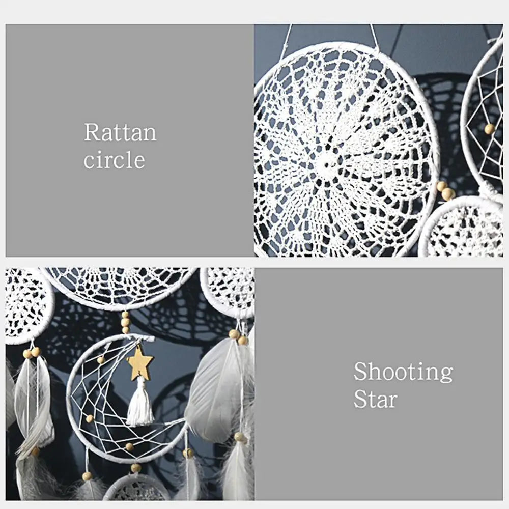 5pcs/set Dream Catchers Home Decor Boho Handmade Macrame Dream Catchers Wall Art Hangings Ornaments For Baby Room Nursery