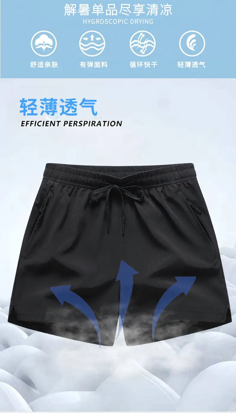 Women Summer Casual Short Pants 2024 High-waisted Loose-fit Zipper Pockets Basics Elastic Waist Running Fitness Jogging Pants