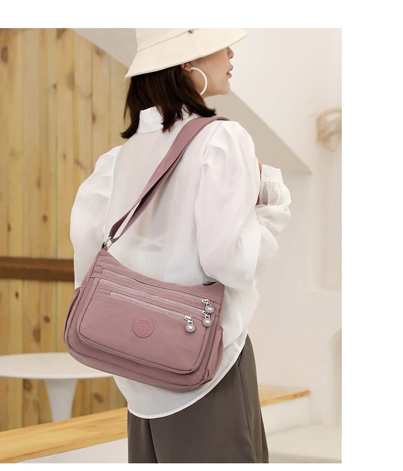 Shoulder Bag Crossbody Bag for Women Messenger Bags Waterproof Nylon Ladies Handbag