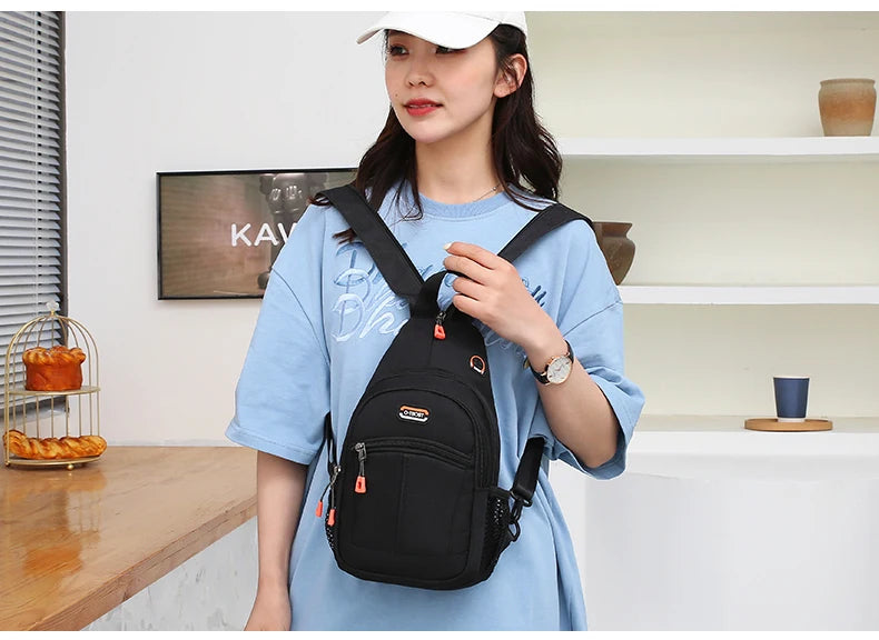 New Women Mini Backpack Small Chest Bag For Men Messenger Shoulder Bag Unisex Sport Chest Bag Girl Daypack Casual Crossbody Bag